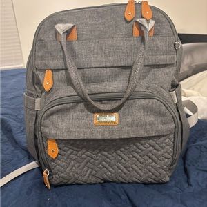 Grey diaper bag